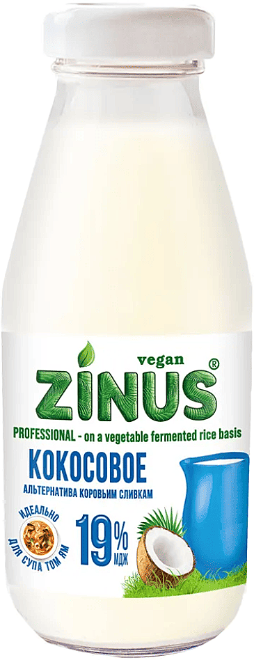 Zinus Vegan Кокосовое, 19%, стекл. бут., 0,3л