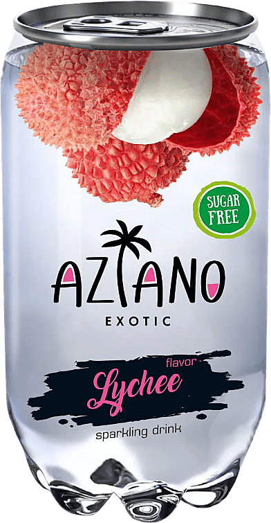 Газированный напиток «Aziano» Lychee (личи), 350 мл, ПЭТ бут.