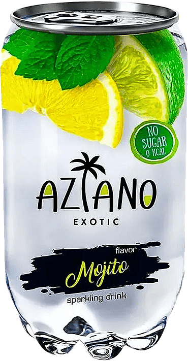 Газированный напиток «Aziano» Mojito (мохито), 350 мл, ПЭТ бут.